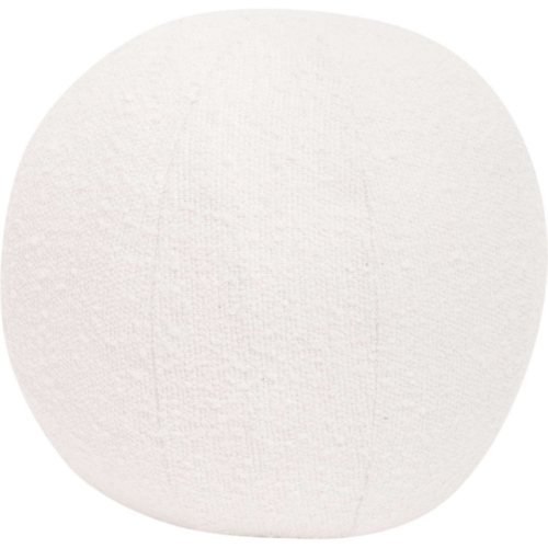 12" Sphere Pillow in LiveSmart Boucle Snow Fabric 7215-12.BOU-SNO